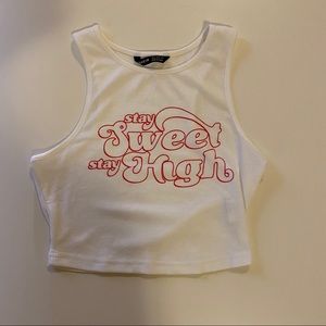 NWOT Cropped Sleeveless Tank Top